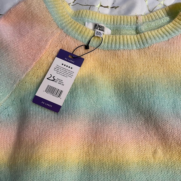 BB Dakota Steve Madden Pastel Rainbow Sweater - Picture 2 of 2
